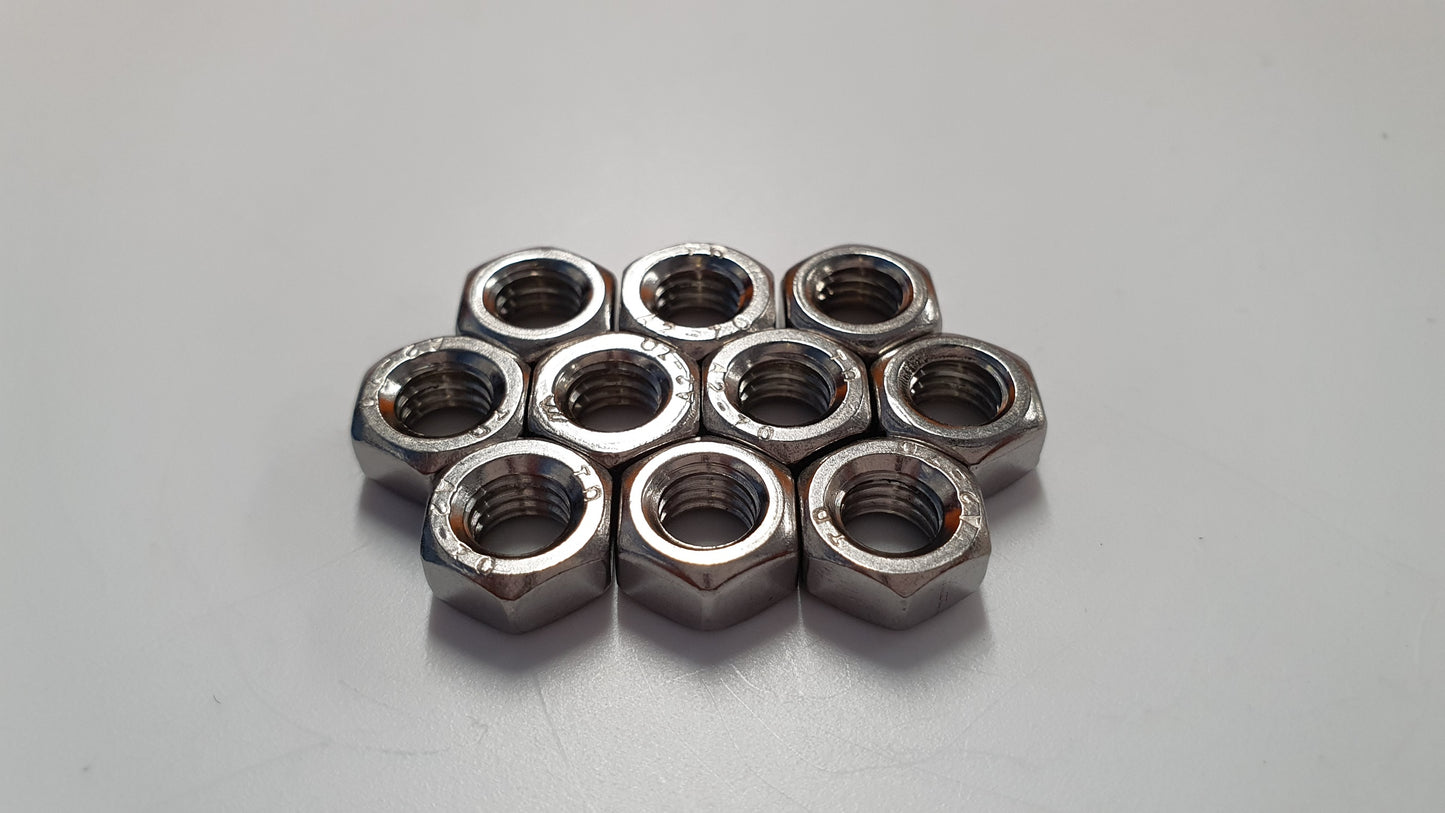 M6 Hexagonal Full Nuts