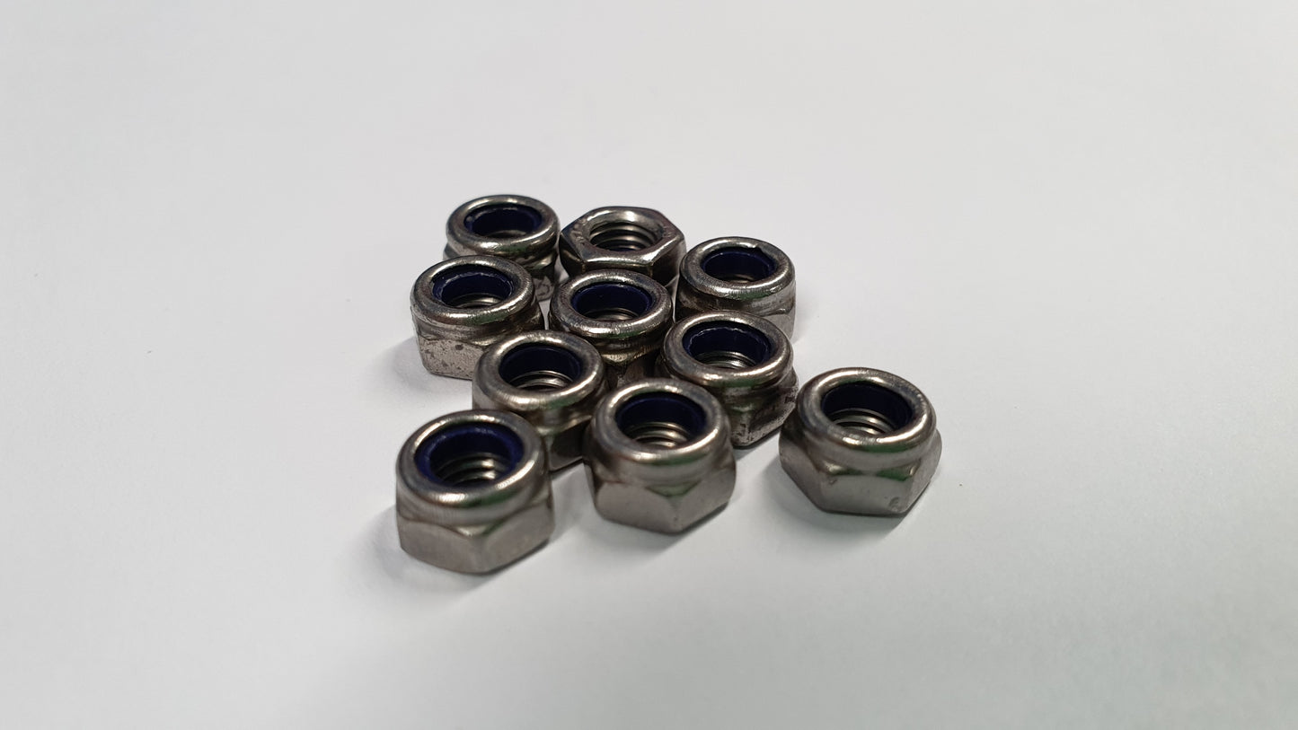 M5 Nylon Lock Nuts (Nyloc)