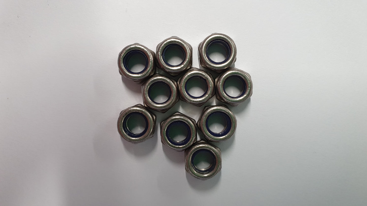 M5 Nylon Lock Nuts (Nyloc)