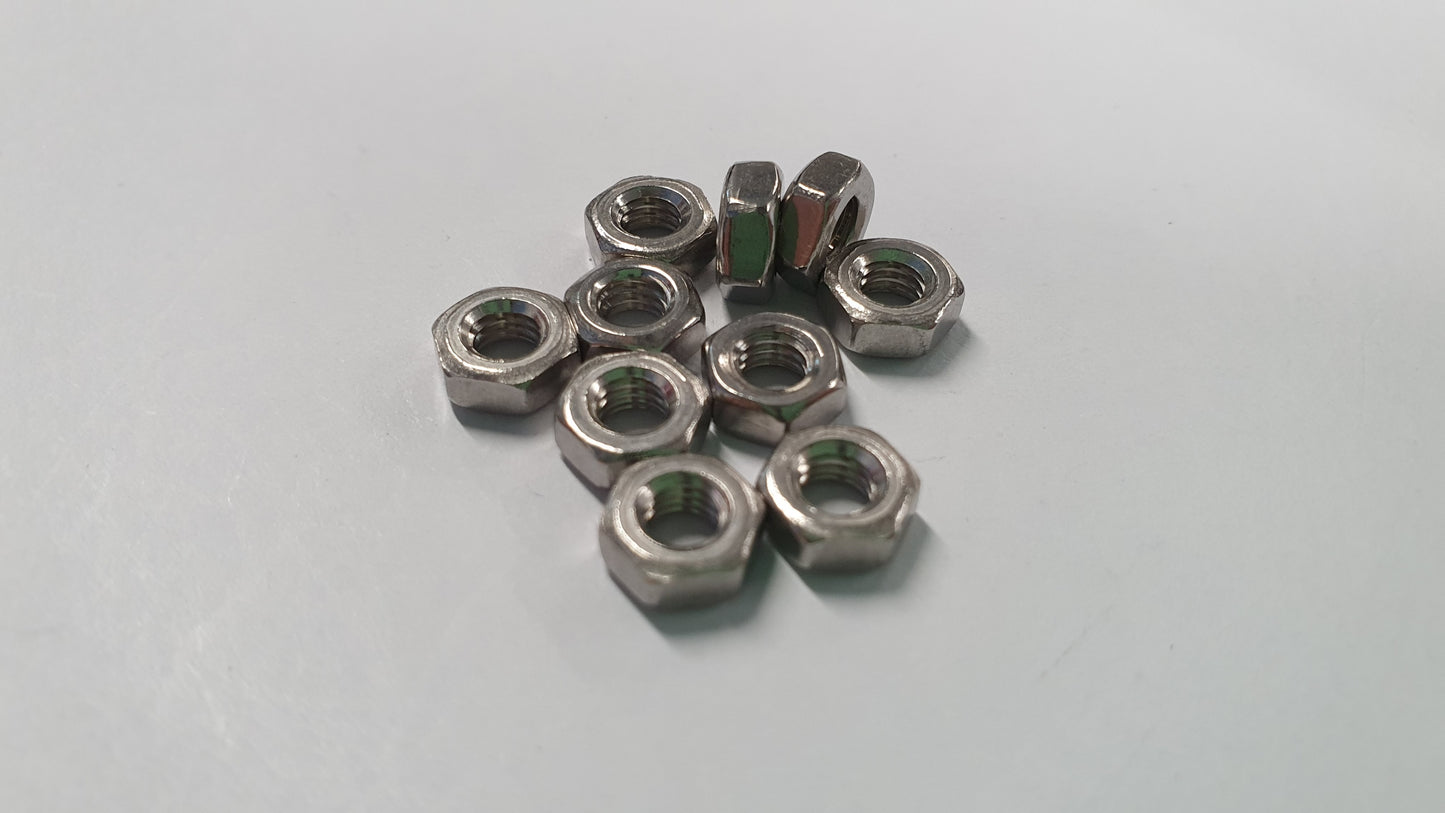 M4 Hexagonal Full Nuts