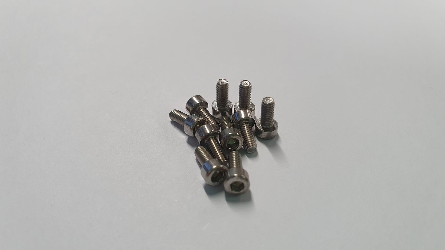 M2.5 Cap Head Screws - Various Sizes