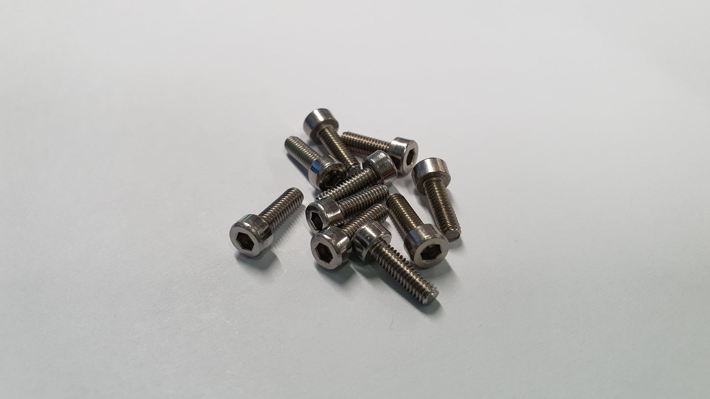 M2.5 Cap Head Screws - Various Sizes