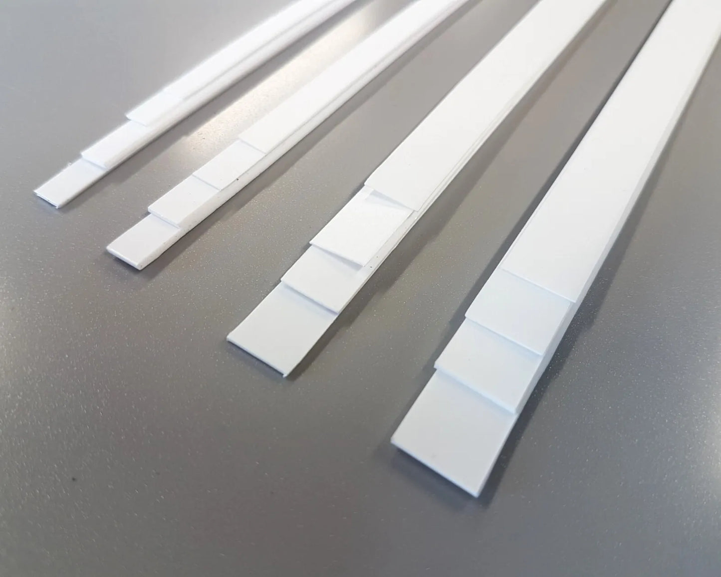 Plasticard HIPS Strip(s) White Matt/Matt 300mm