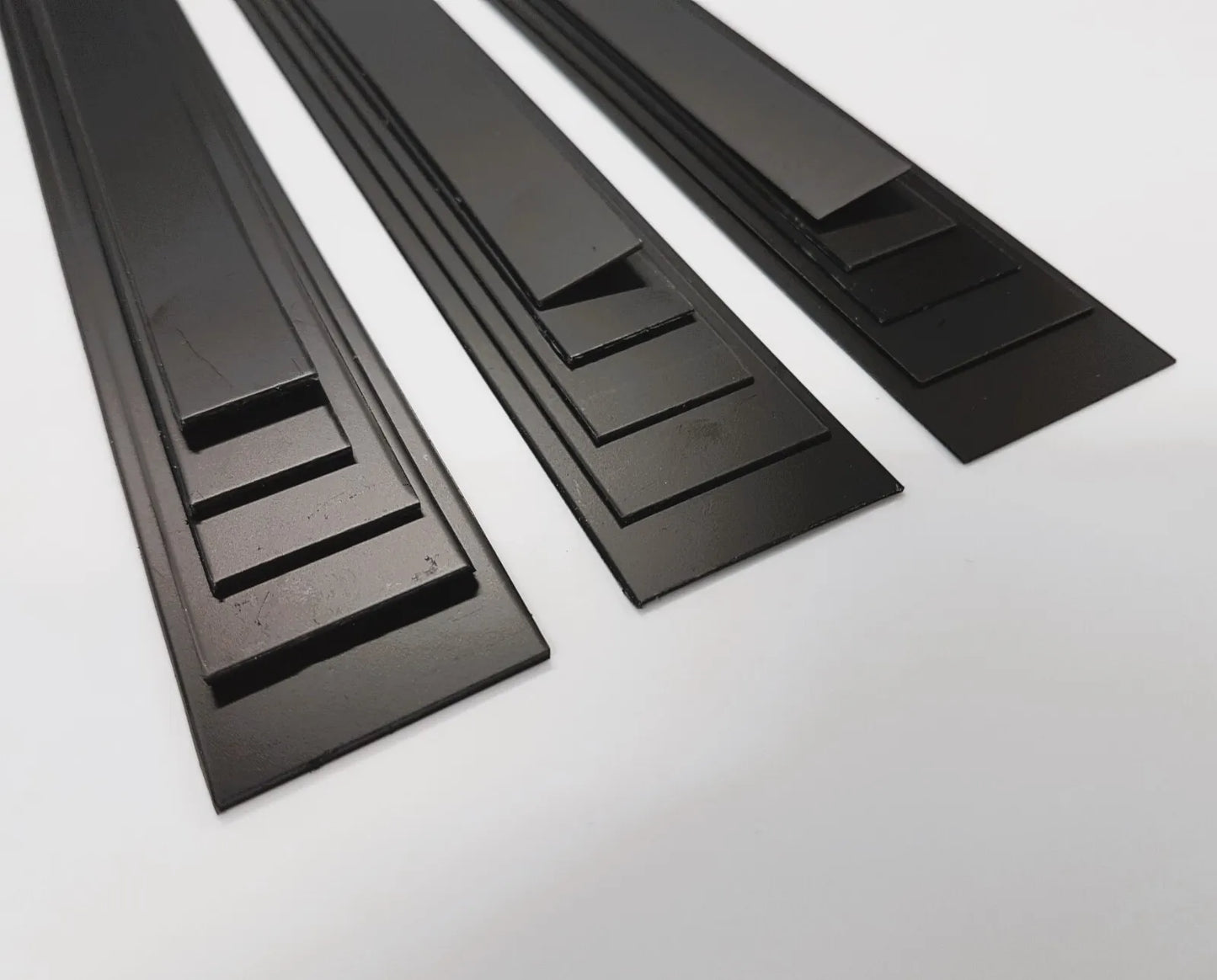 Plasticard HIPS Strip(s) Black Matt/Matt 300mm
