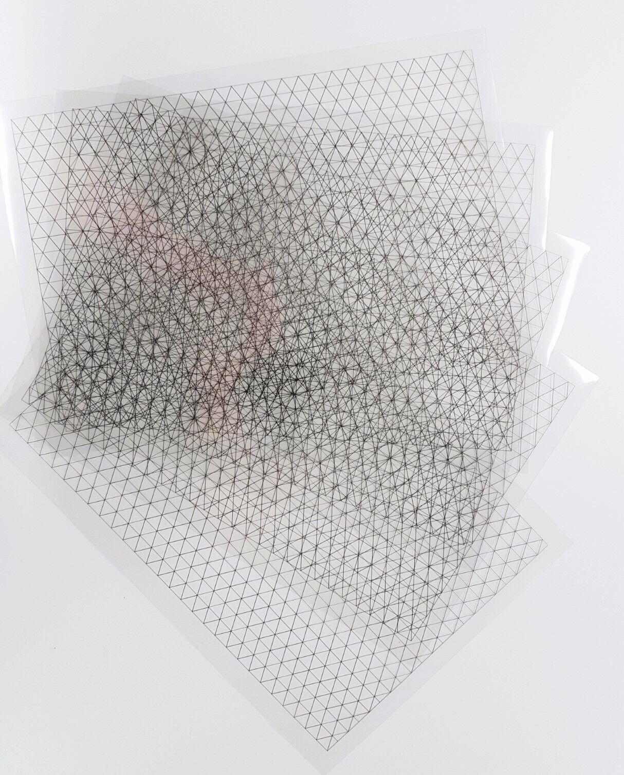 Clear Isometric Grid A4 Sheet - Equilateral Triangle