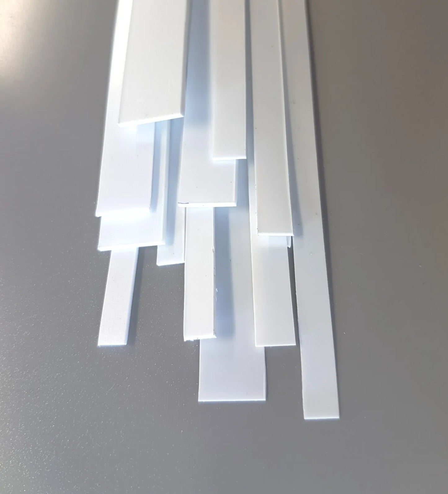 Plasticard HIPS Strip(s) White Matt/Matt 300mm