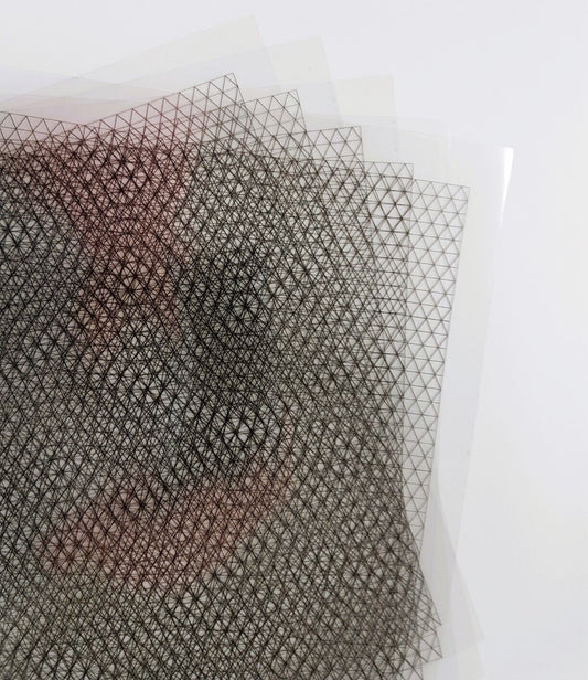 Clear Isometric Grid A4 Sheet - Equilateral Triangle