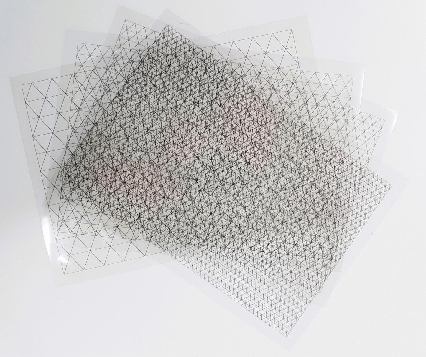 Clear Isometric Grid A4 Sheet - Equilateral Triangle