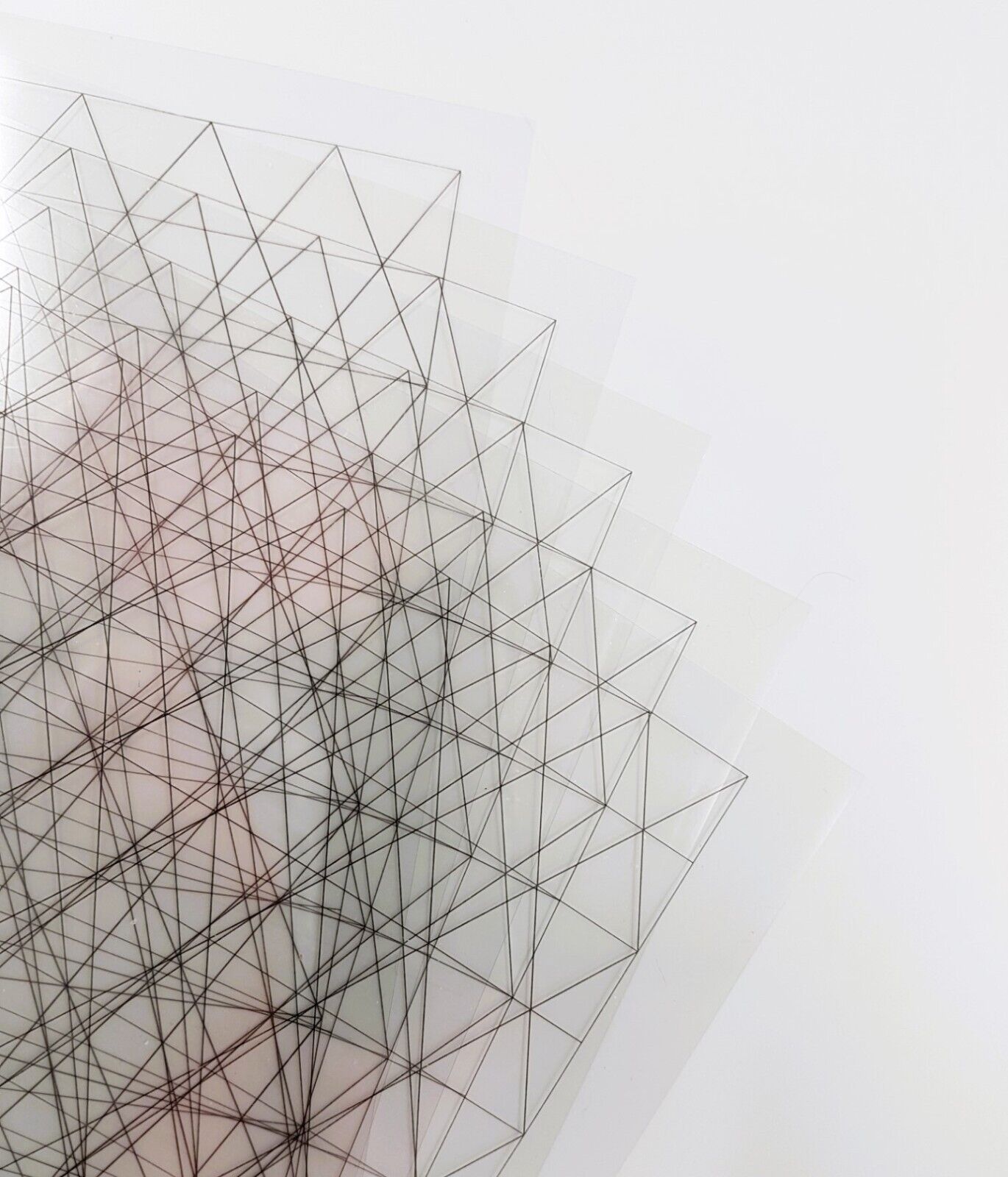Clear Isometric Grid A4 Sheet - Equilateral Triangle