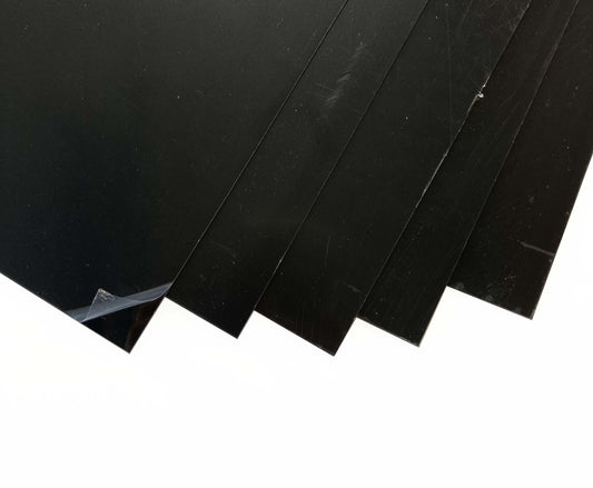 Plastic Sheet Polystyrene Black Gloss Make it here