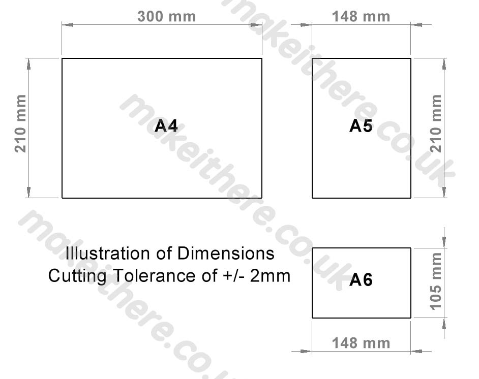 Paper Sizes A5 Up to A3 Make it here
