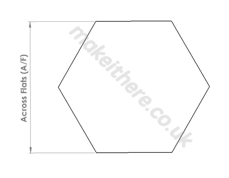 Hexagonal Across Flats measurement Make it here