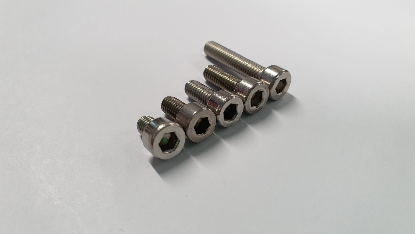 M4 Cap Head Screws - Various Sizes