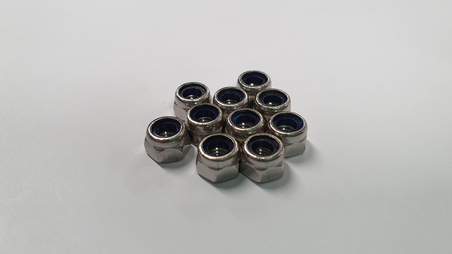 M4 Nylon Lock Nuts (Nyloc)