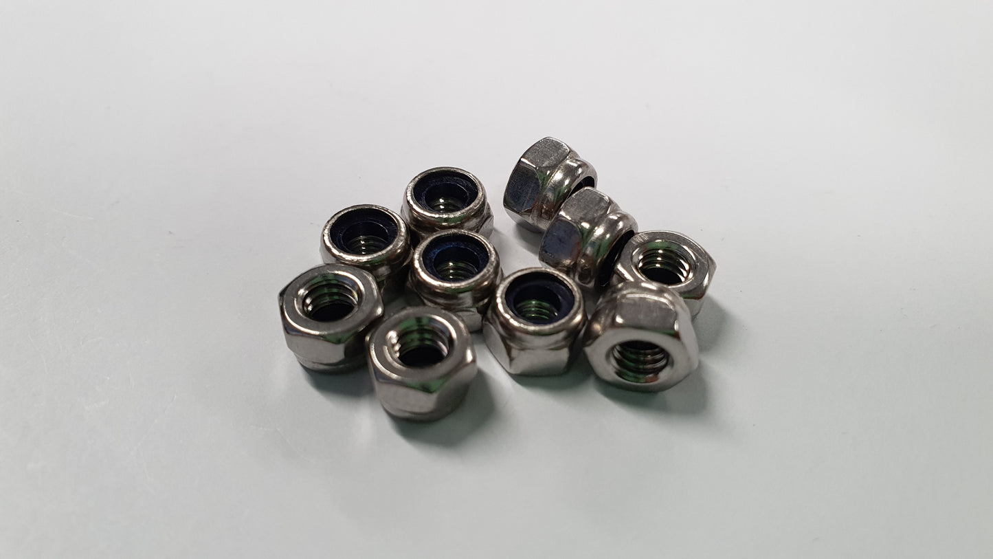 M4 Nylon Lock Nuts (Nyloc)