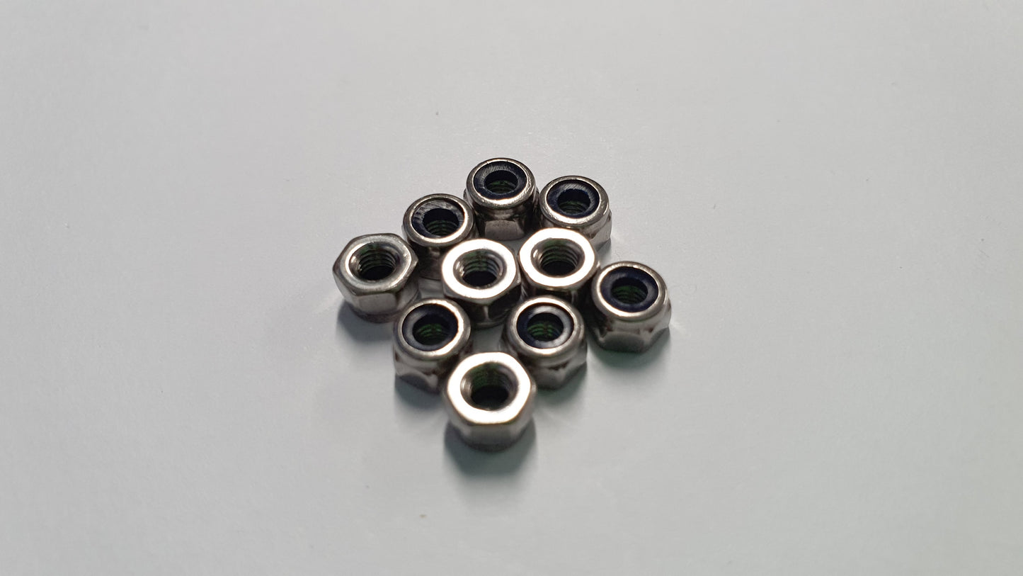 M3 Nylon Lock Nuts (Nyloc)