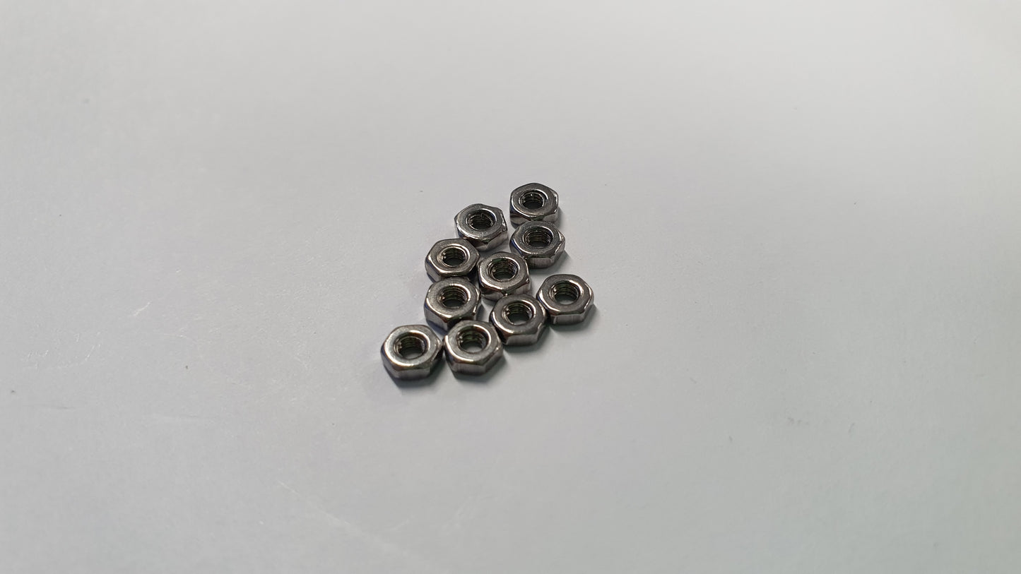 M2 Hexagonal Full Nuts