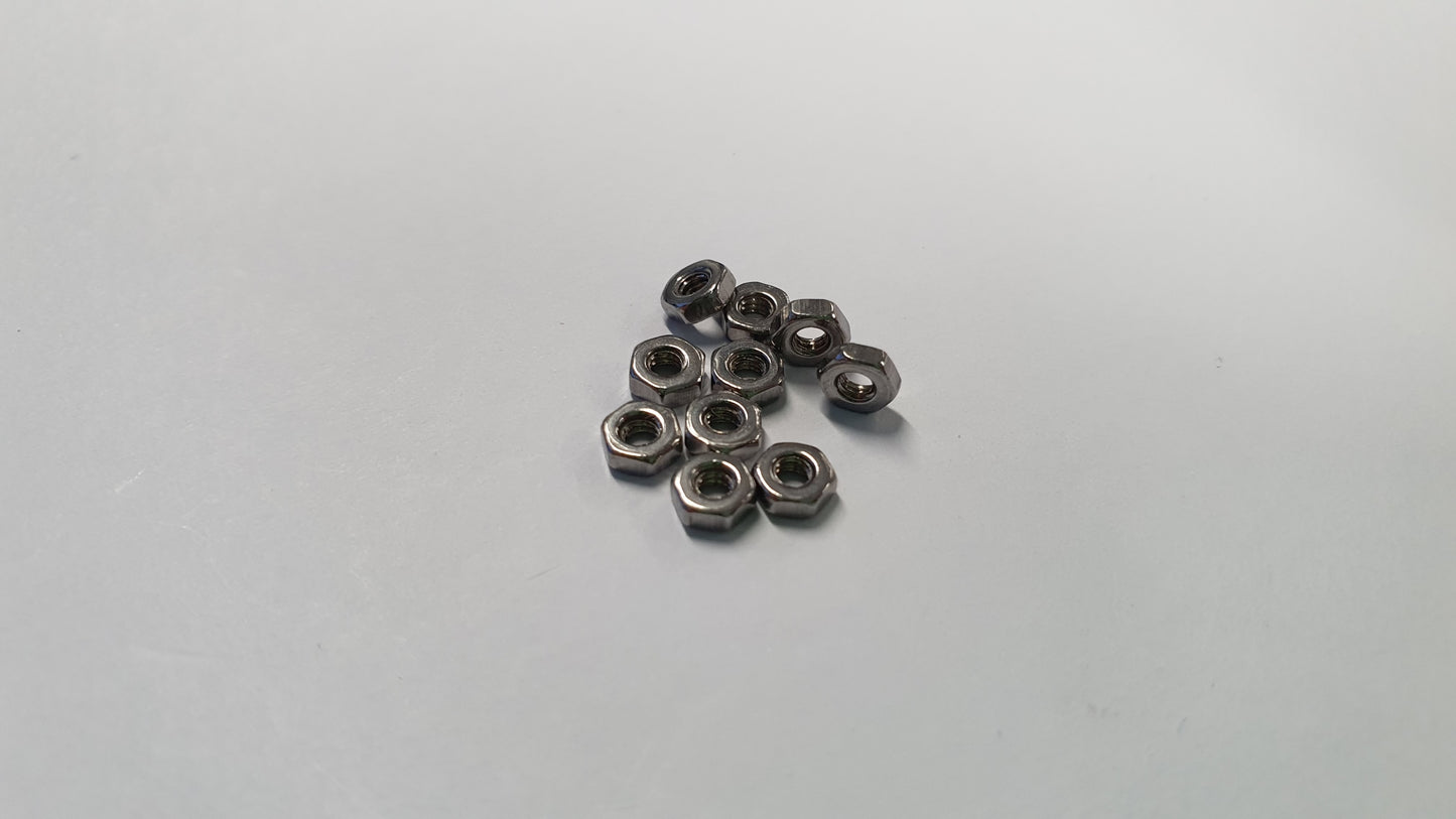 M2 Hexagonal Full Nuts