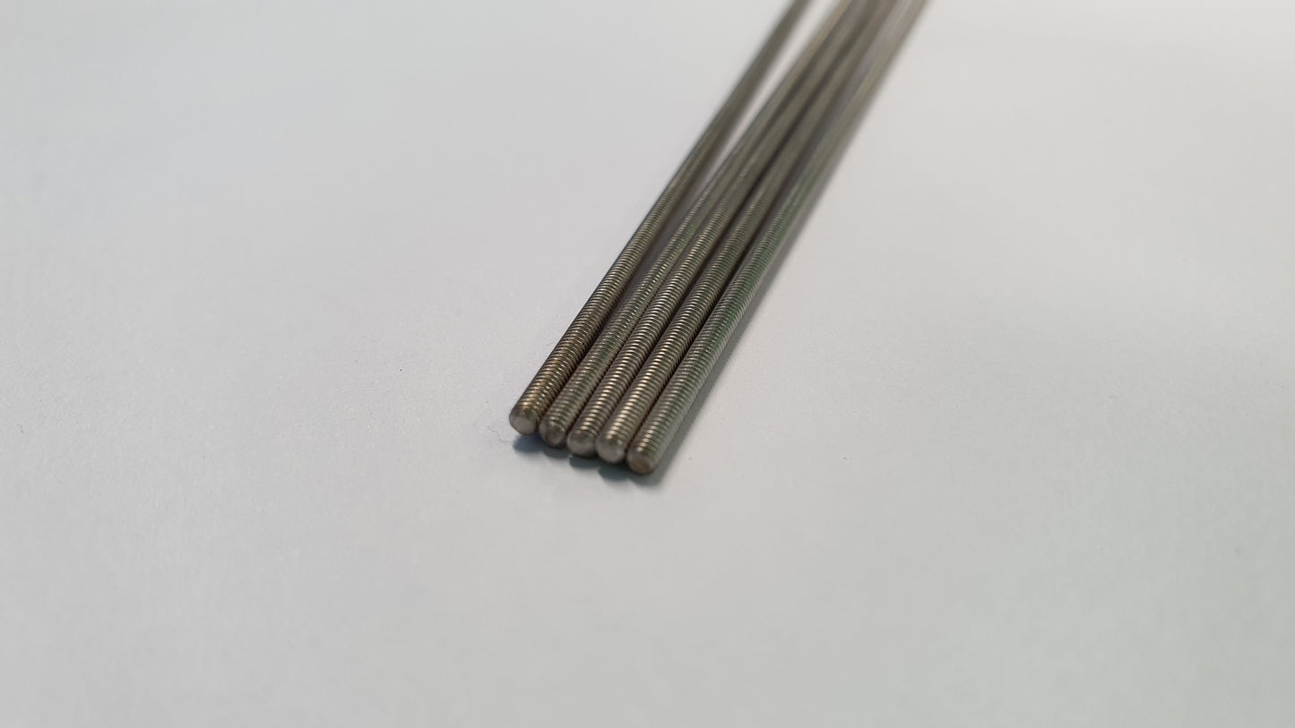 M2 Threaded Rod (Studding) - Various Lengths