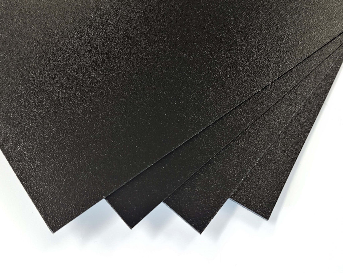 Polypropylene Matte Texture Sample Textured Plastic Sheet Polypropylene Black