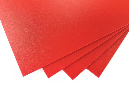 Plastic Sheet PP Textured Red Make it here